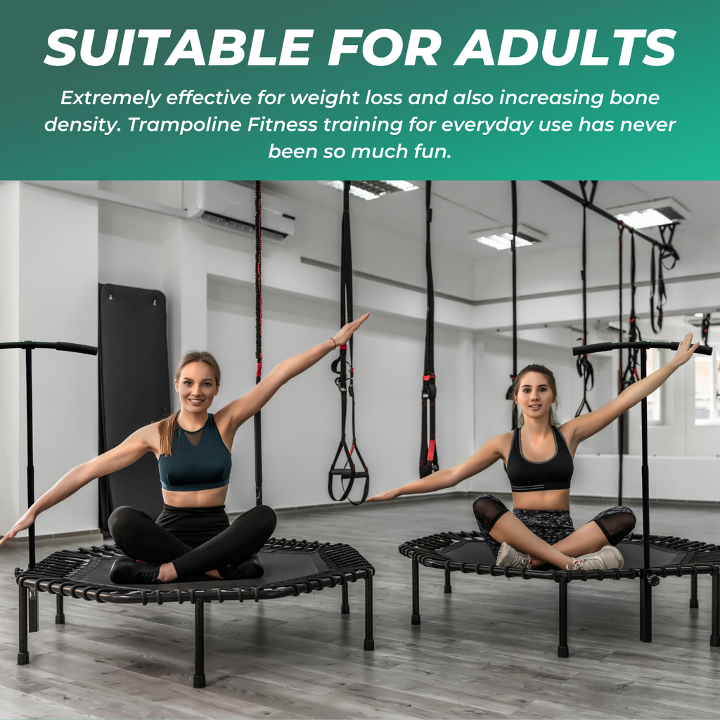 VERPEAK Fitness Trampoline 48" With T Shape Handrail