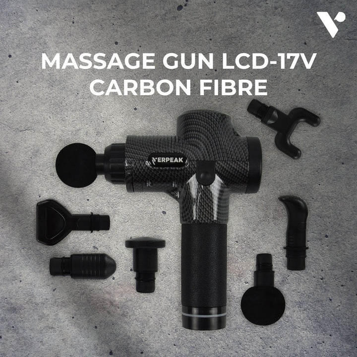 VERPEAK Massage Gun - LCD - 17V (Carbon-Fibre)